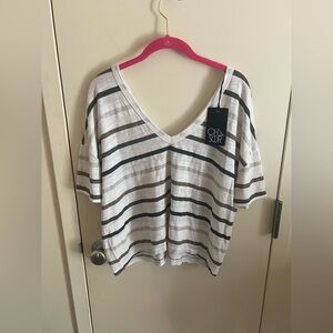 Chaser Women's Striped V-Neck Top